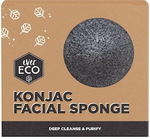 Ever Eco Konjac Facial Sponge Charcoal 1 Pack