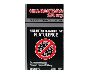 Charcotabs Activated Charcoal Tablets 250mg 60 Tablets