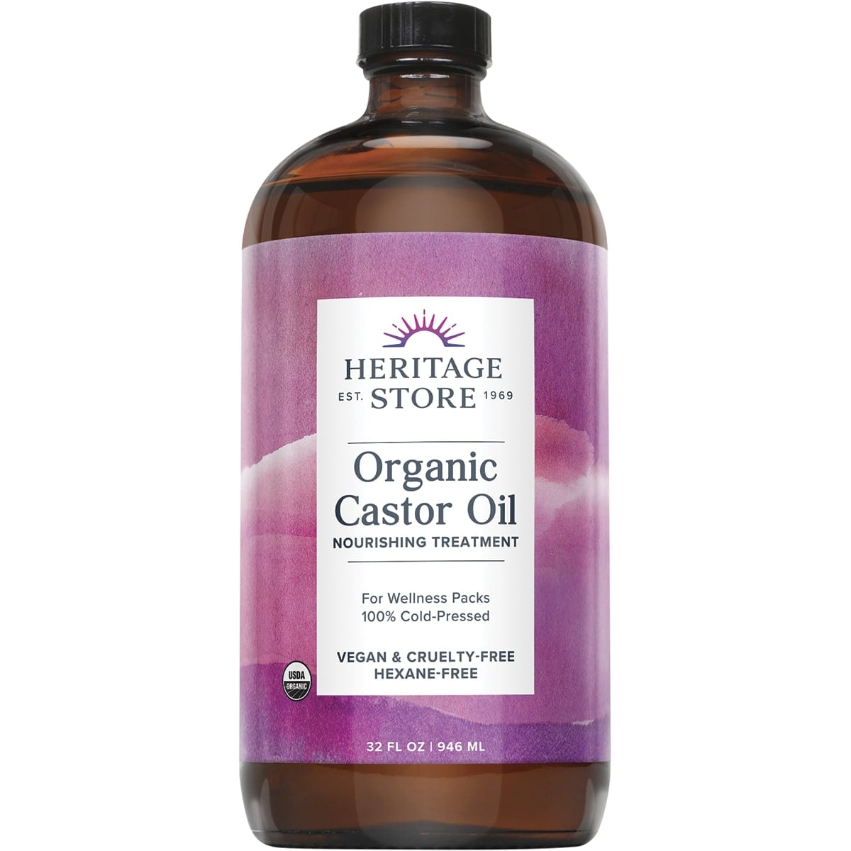 Heritage Store Organic Castor Oil 946ml