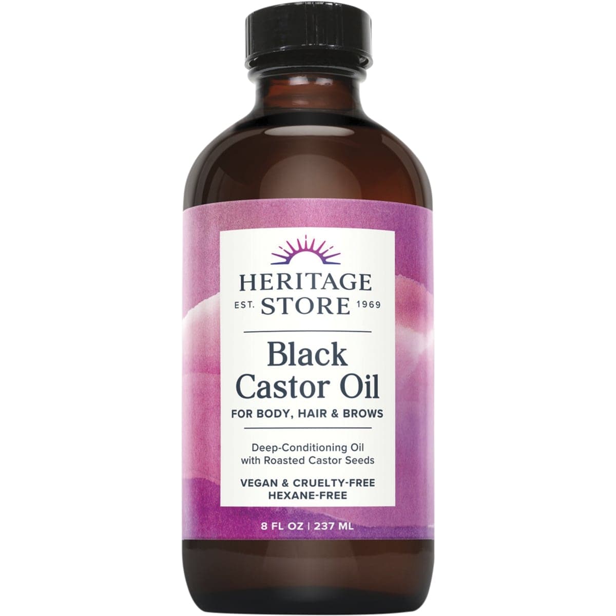 Heritage Store Black Castor Oil 237ml