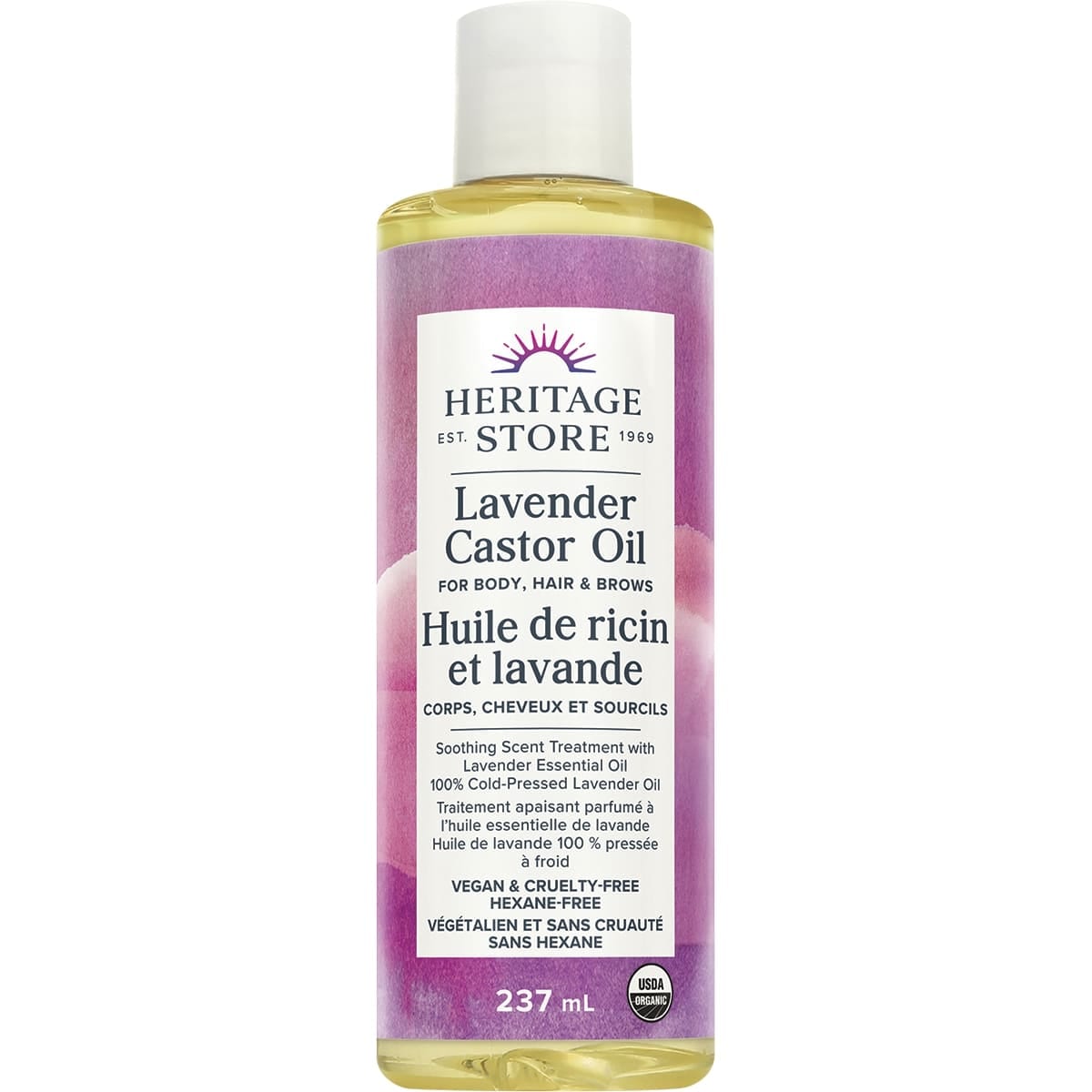 Heritage Store Lavender Castor Oil 237ml