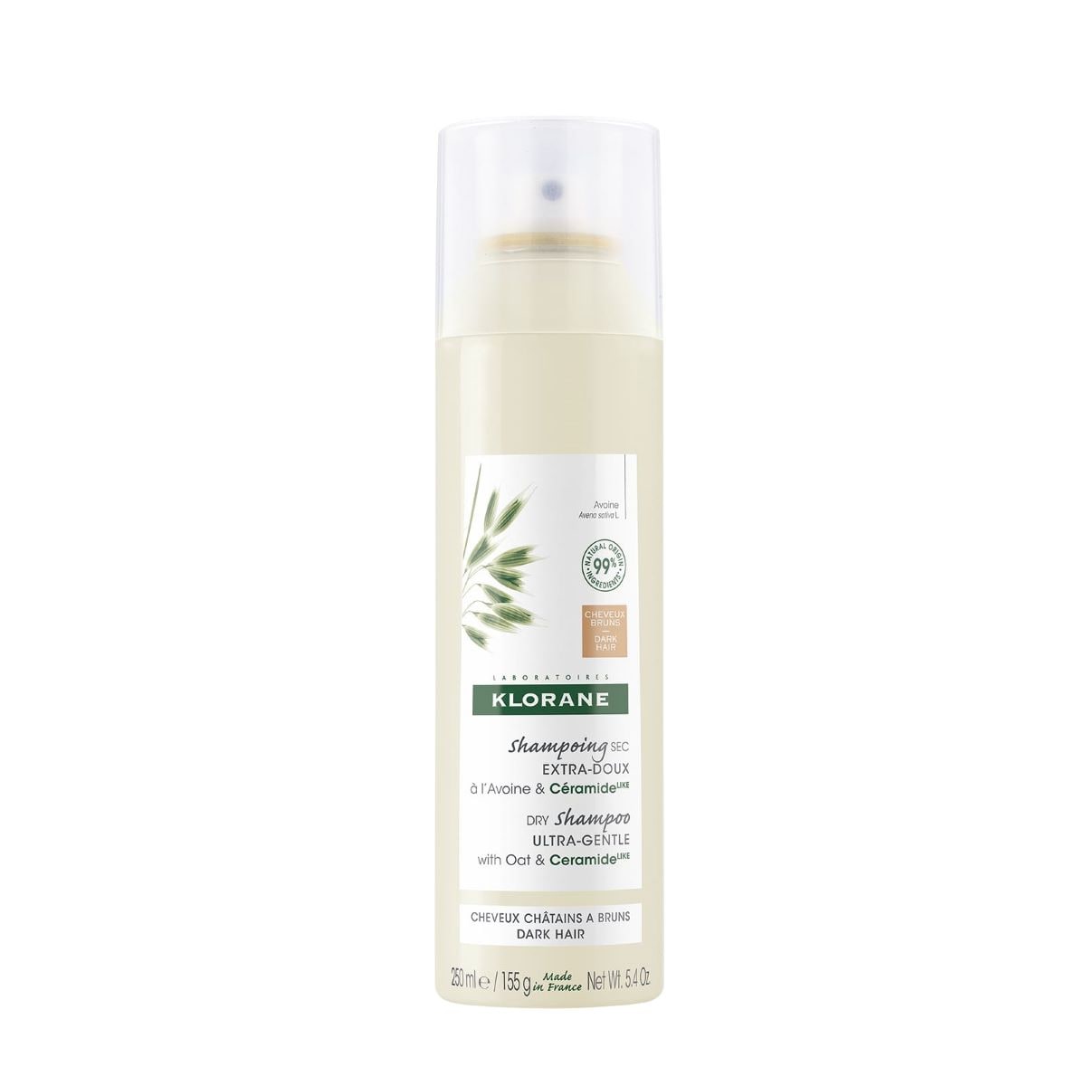 Klorane Dry Shampoo with Oat and Ceramide LIKE Dark Hair Tinted 250ml