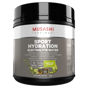 Musashi Energy + Hydration Powder Lemon Lime 450g