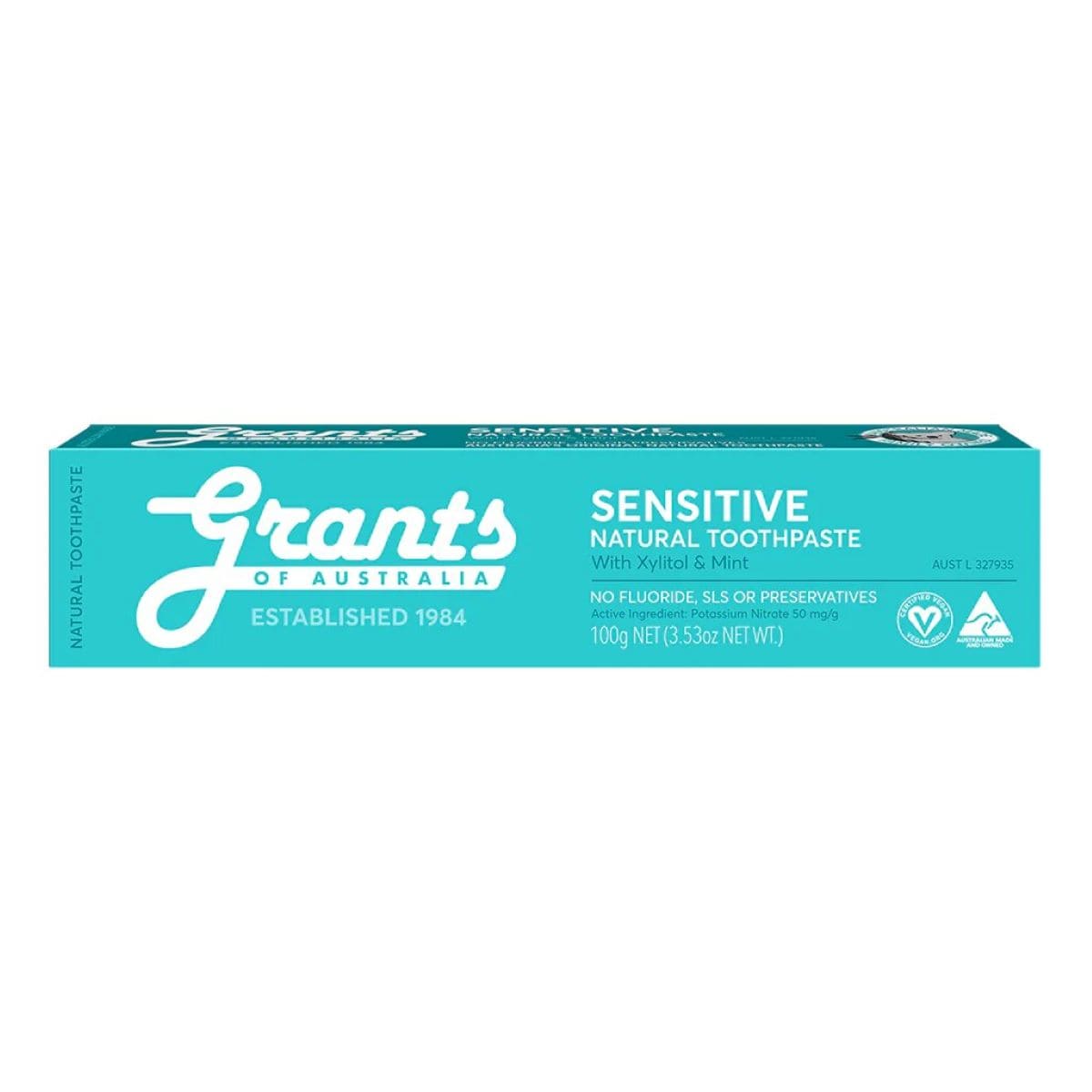 Grants Natural Toothpaste Sensitive Fluoride Free 100g