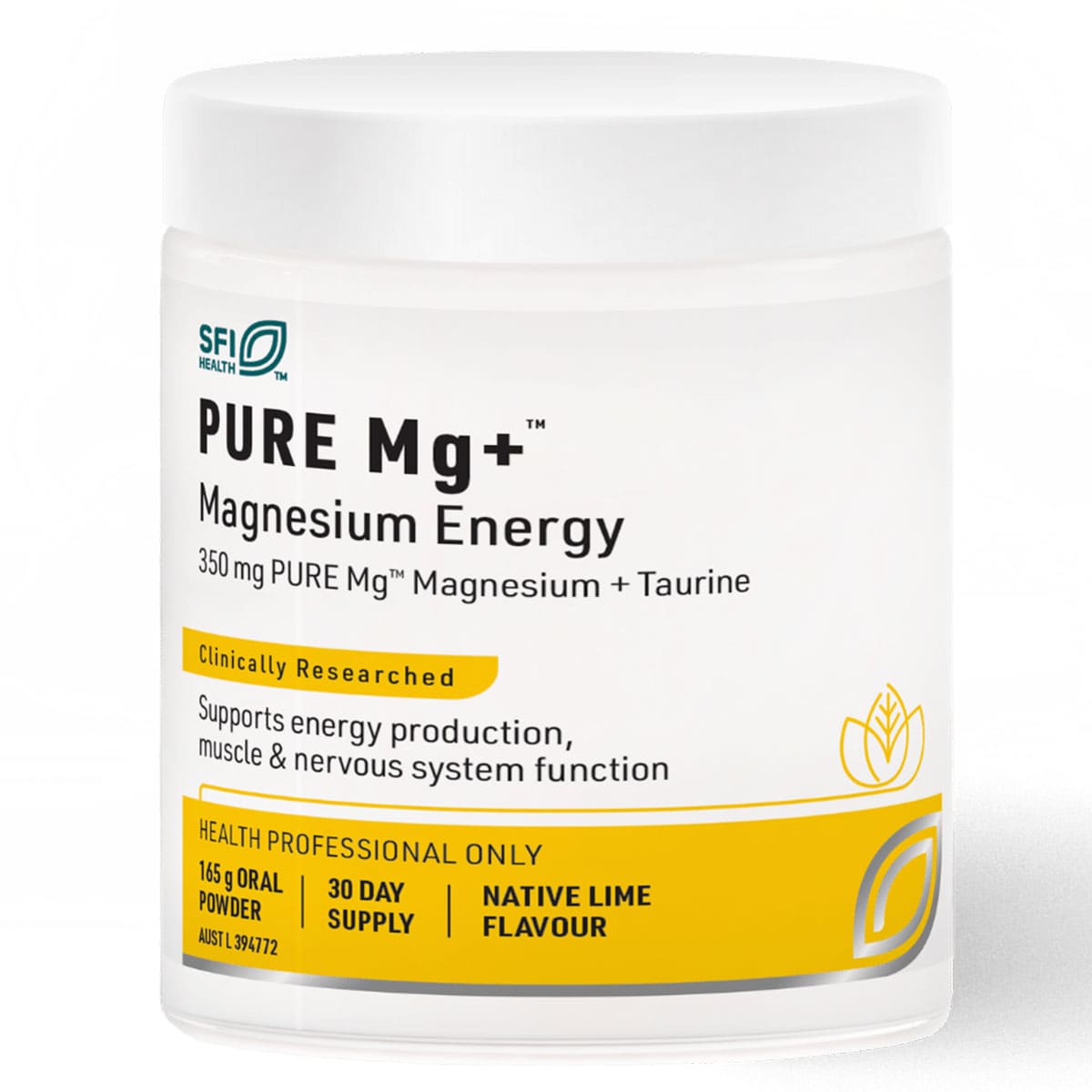 SFI Health Pure Mg+ Magnesium Energy Powder 165g
