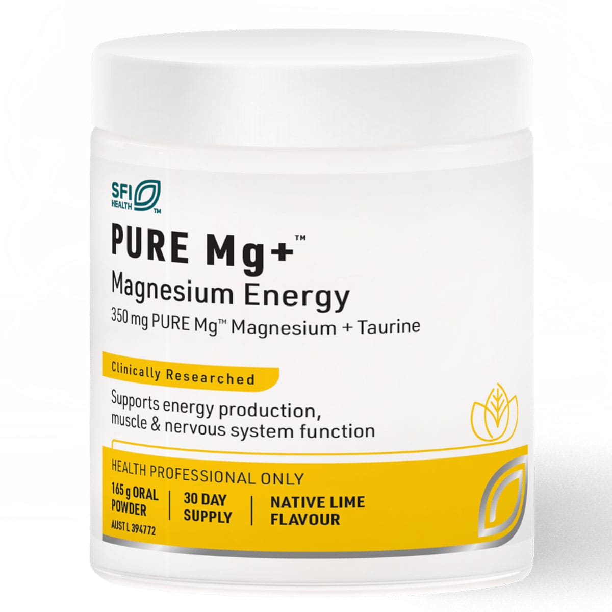 SFI Health Pure Mg+ Magnesium Energy Powder 165g | Healthylife Australia