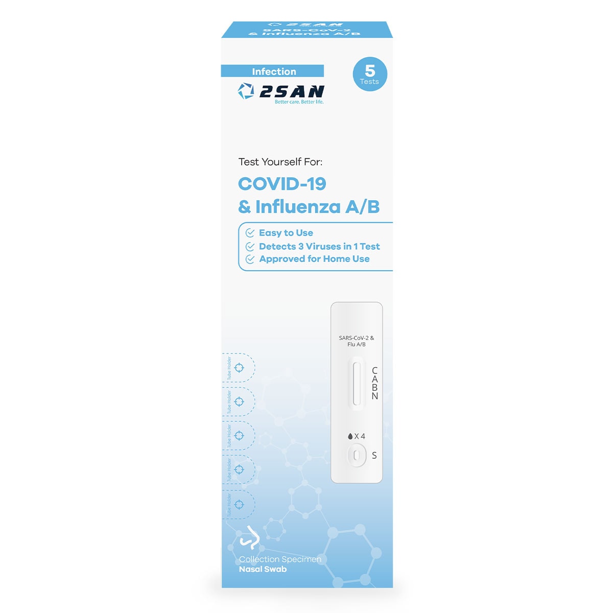 2San Dual COVID & Flu Test 5 Pack