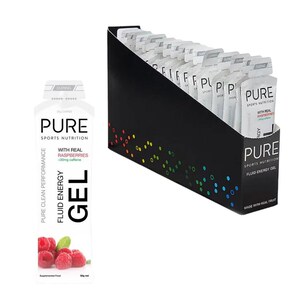 Pure Sports Nutrition Fluid Energy Gel Raspberry Caffeine 18 x 50g