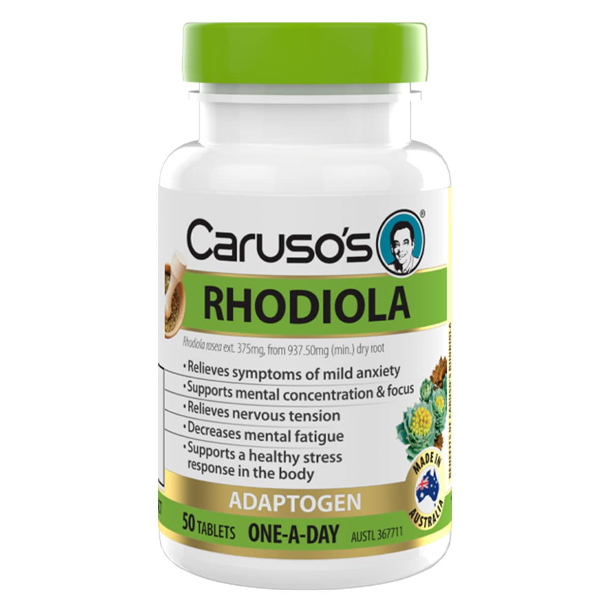 Carusos Rhodiola 50 Tablets | Healthylife Australia