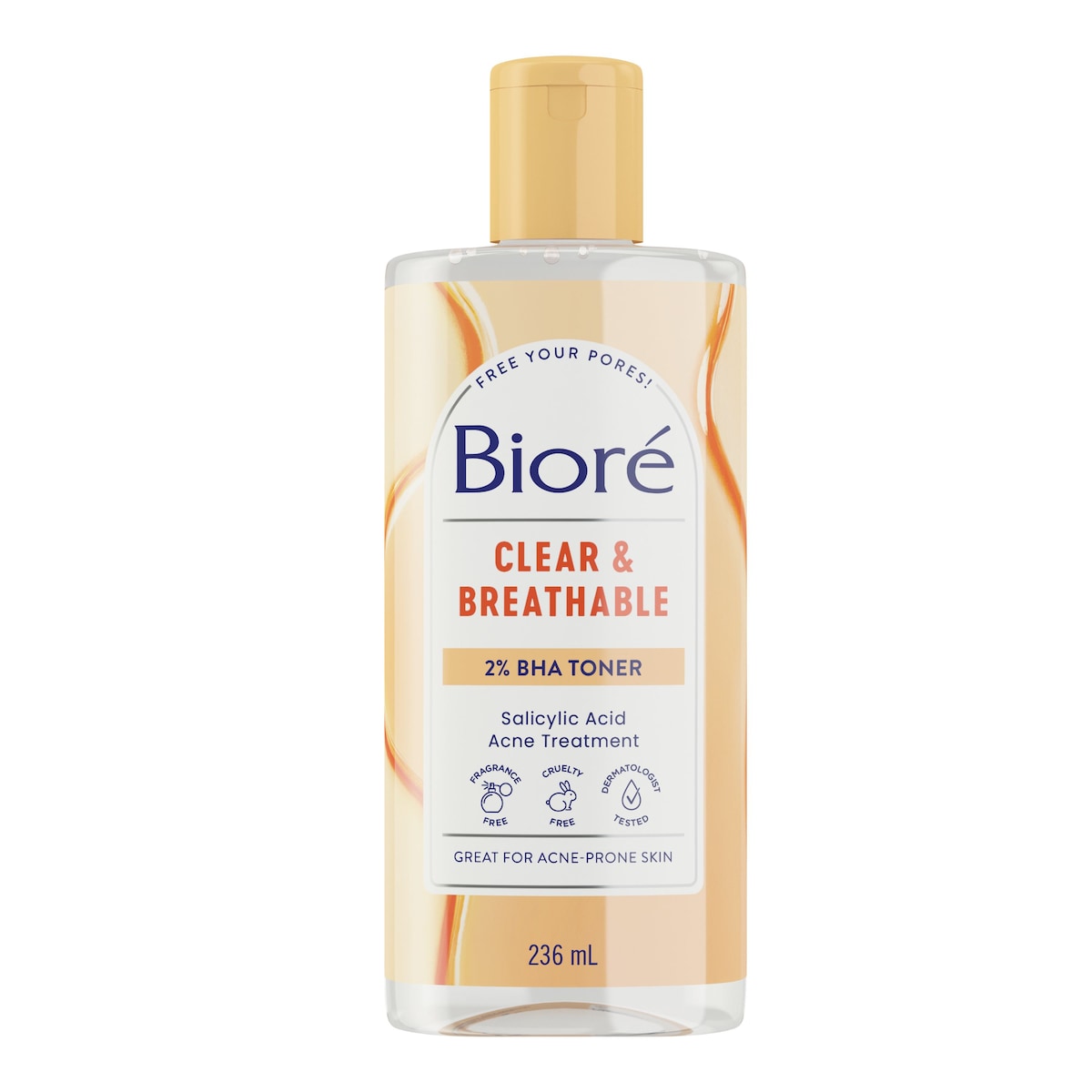 Biore Clear and Breathable 2% BHA Toner 236ml