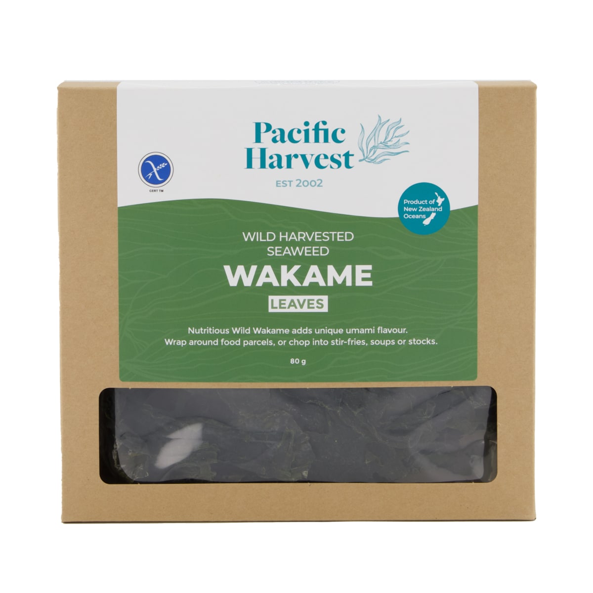 Pacific Harvest Wakame Seaweed Wild Leaves 80g