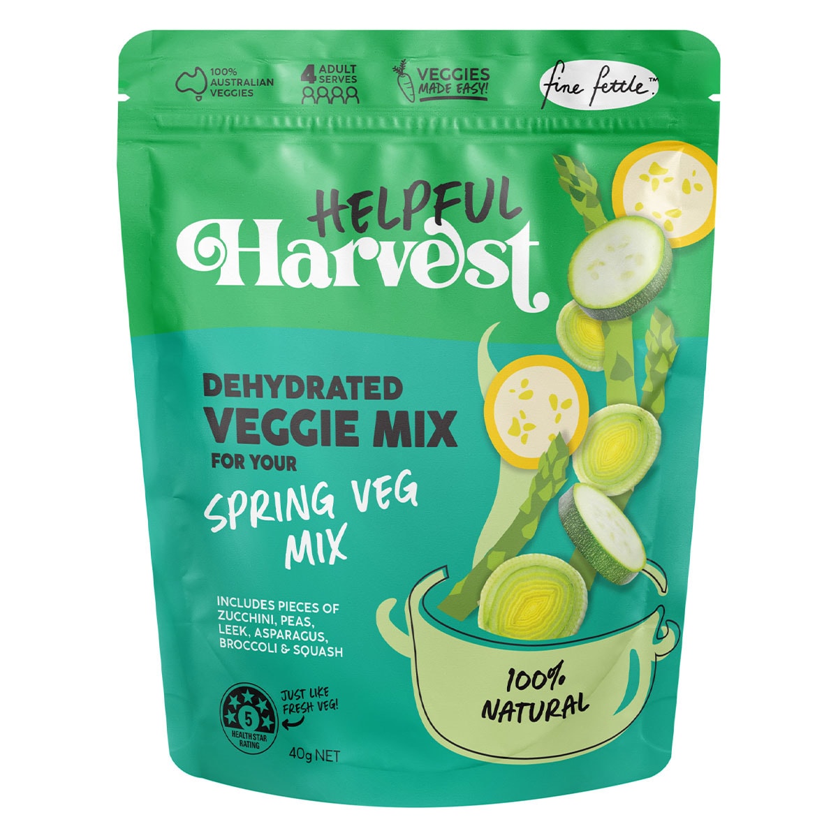 Fine Fettle Foods Helpful Harvest Spring Vegetable Mix 40g | Healthylife