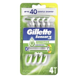Gillette Sensor 3 Sensitive Disposable Razors 4 Pack