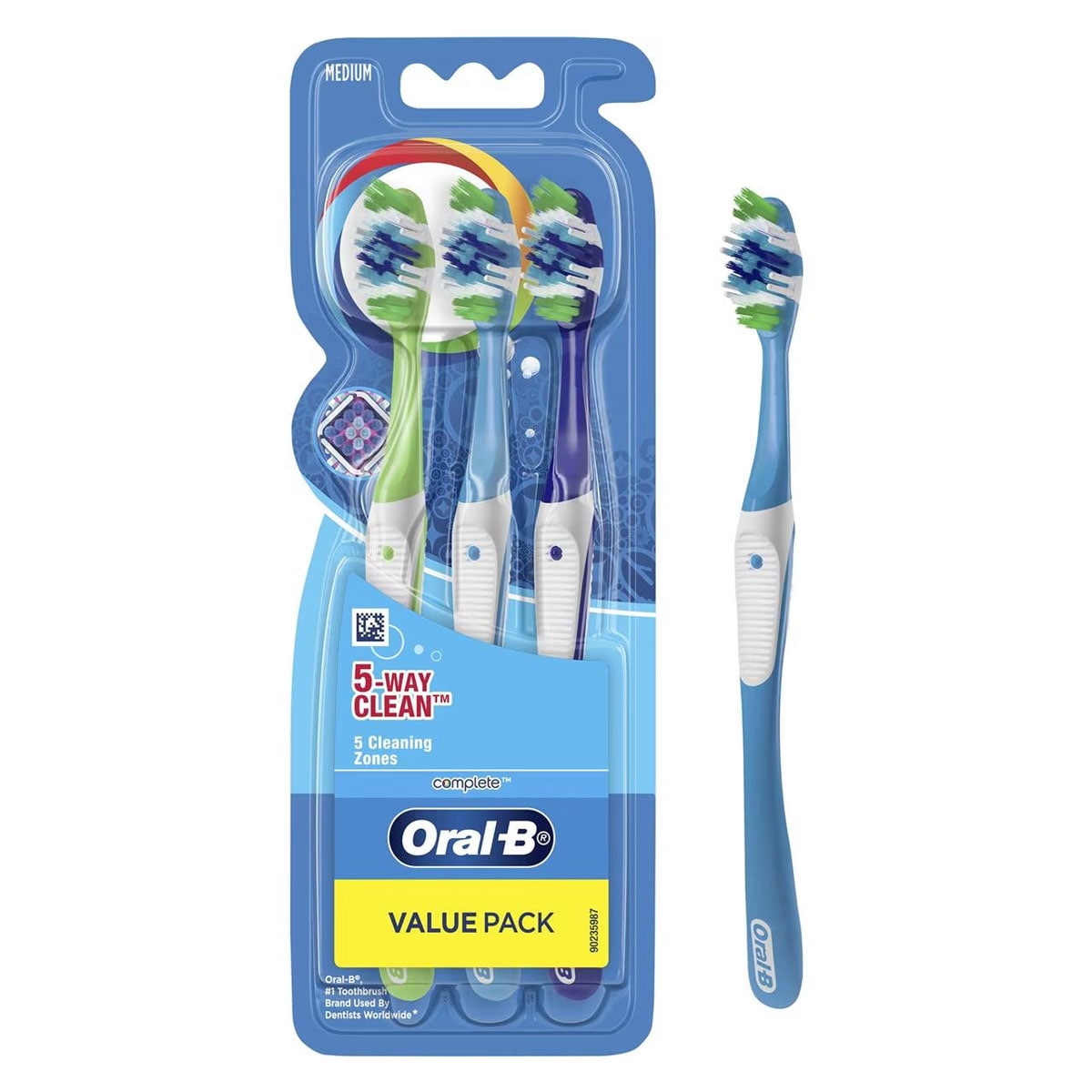 Oral B Complete 5 Way Clean Toothbrush Medium 3 Pack