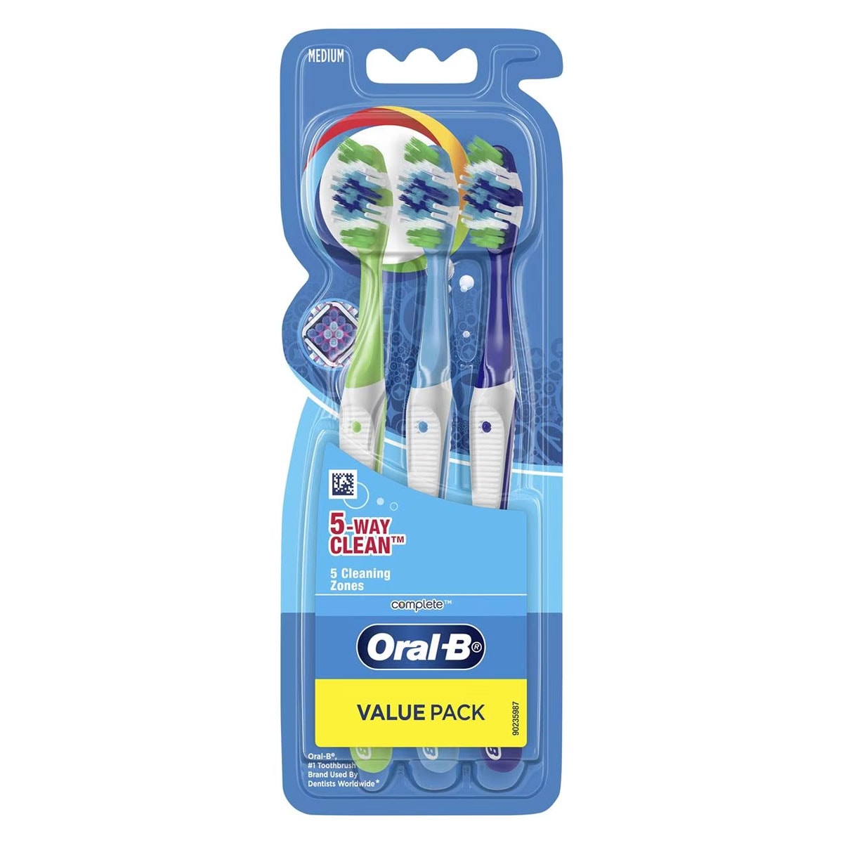 Oral B Complete 5 Way Clean Toothbrush Medium 3 Pack