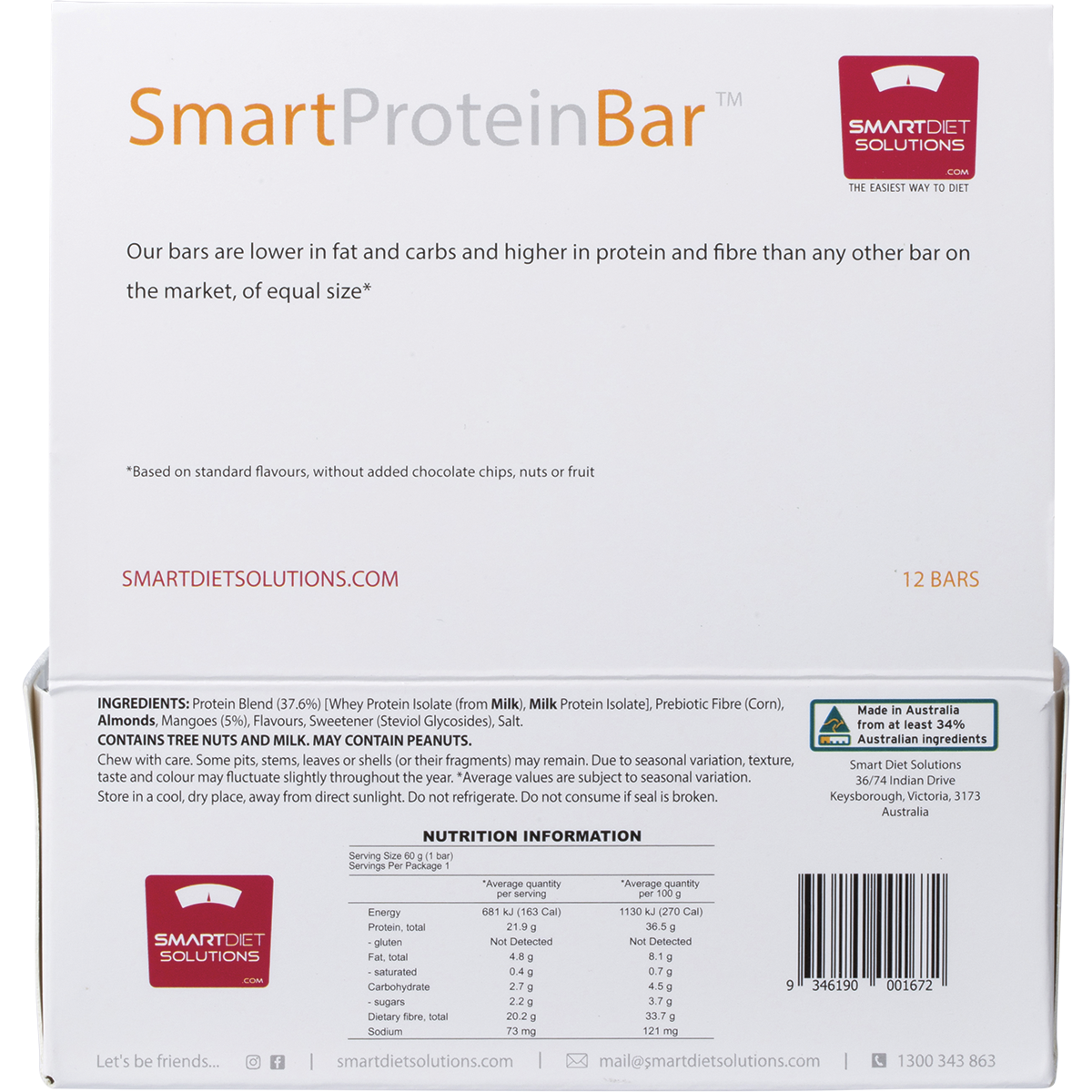 Smart Protein Mango Cream Protein Bar 60g