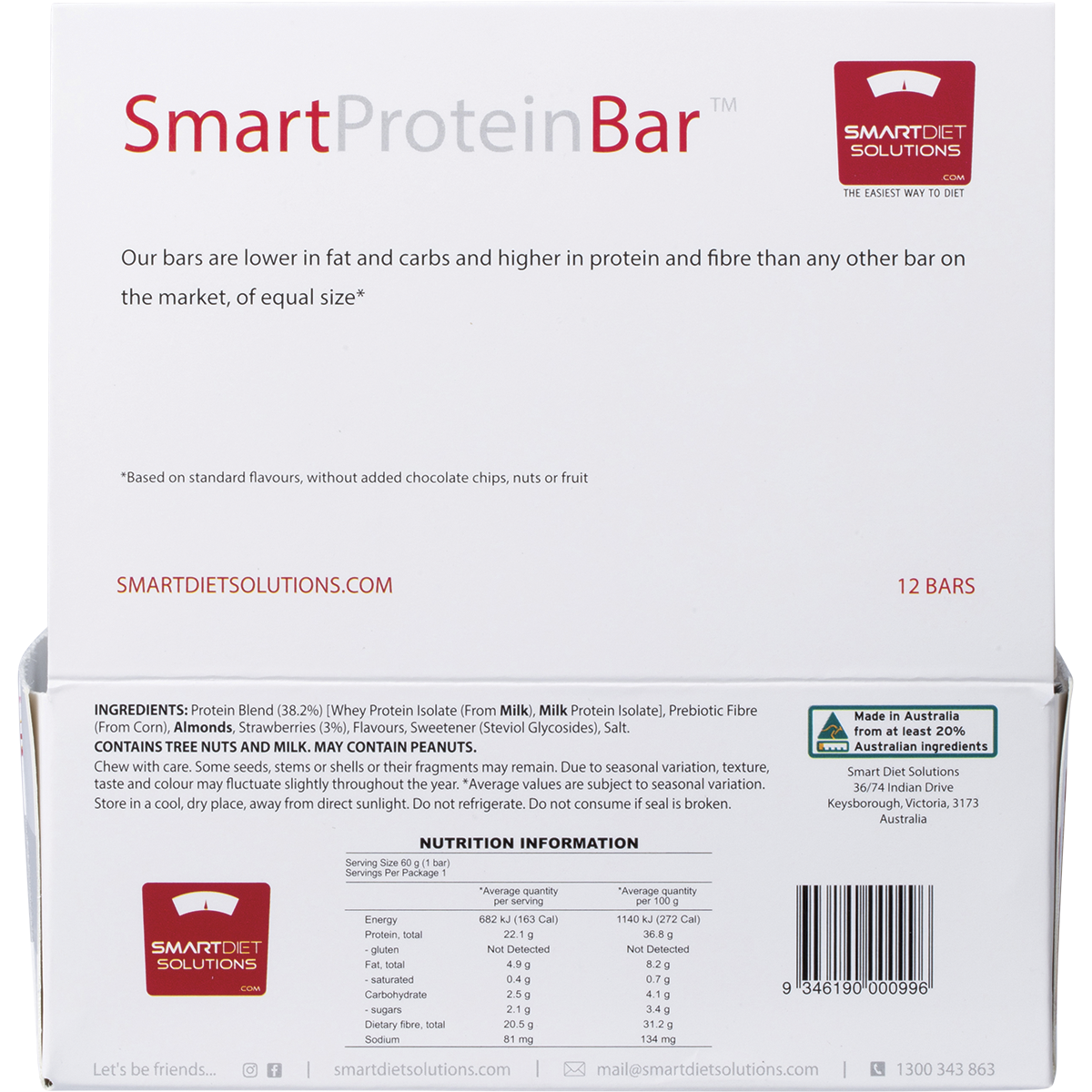 Smart Protein Strawberry Cheesecake Protein Bar 60g