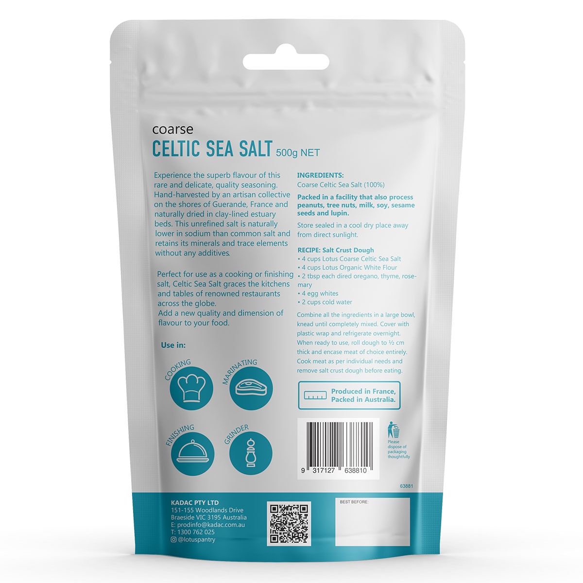 Lotus Coarse Celtic Sea Salt 500g