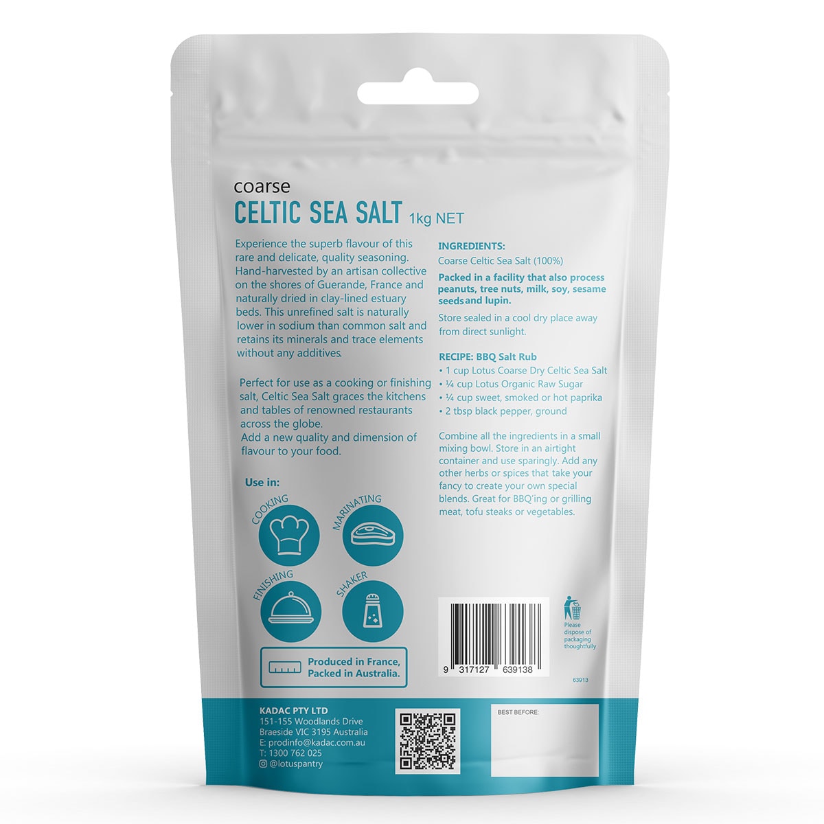 Lotus Fine Celtic Sea Salt 1kg