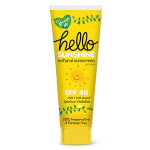 123 Nourish Me Hello Sunshine Natural Sunscreen SPF40 100g