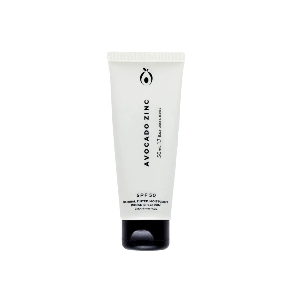 Avocado Zinc Natural Tinted Moisturiser Medium - Dark SPF50 50ml