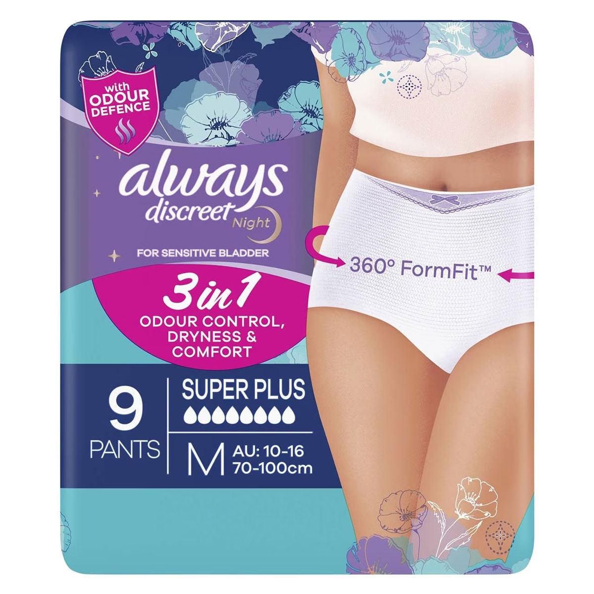 Always Discreet Night Incontinence Pants Medium 8 Pack