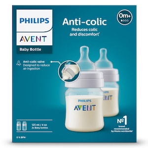 Avent Anti-Colic Baby Feeding Bottle BPA Free 2 x 125ml