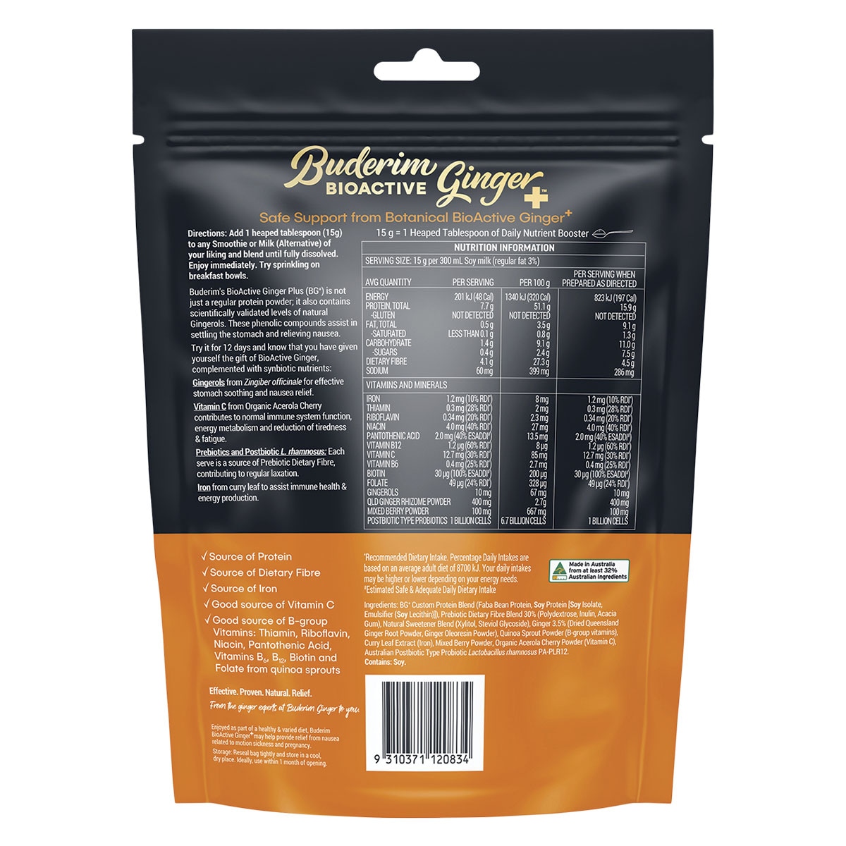Buderim Bioactive Ginger+ Daily Nutrient Booster 180g