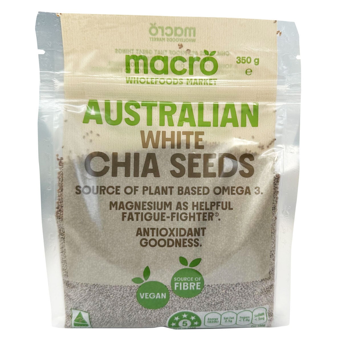 Macro Australian White Chia Seeds 350g