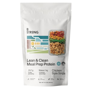 B Strong Plant-Based Chicken Style Strips Meal Prep Protein 350 g