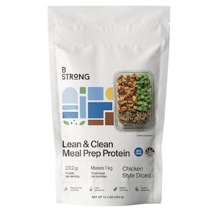 B Strong Plant-Based Chicken Style Diced Meal Prep Protein 350 g