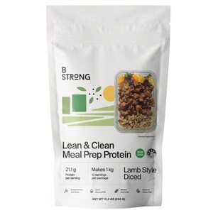 B Strong Plant-Based Lamb Style Diced Meal Prep Protein - 350 g