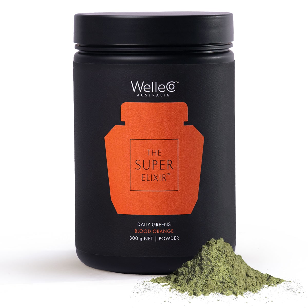 WelleCo The Super Elixir Daily Greens Powder Refill Blood Orange 300g