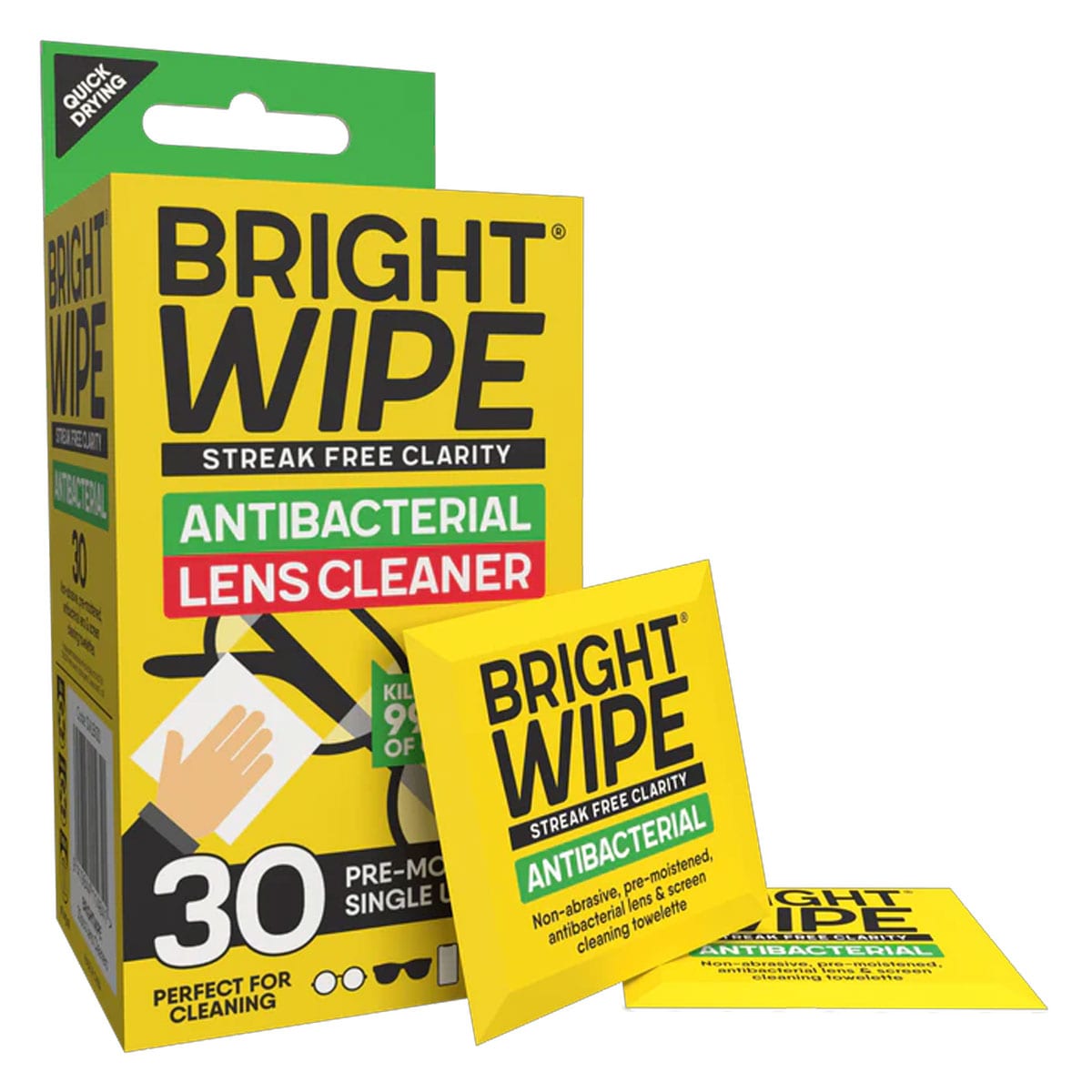 Bright Wipe Lens Wipe 30 Pack