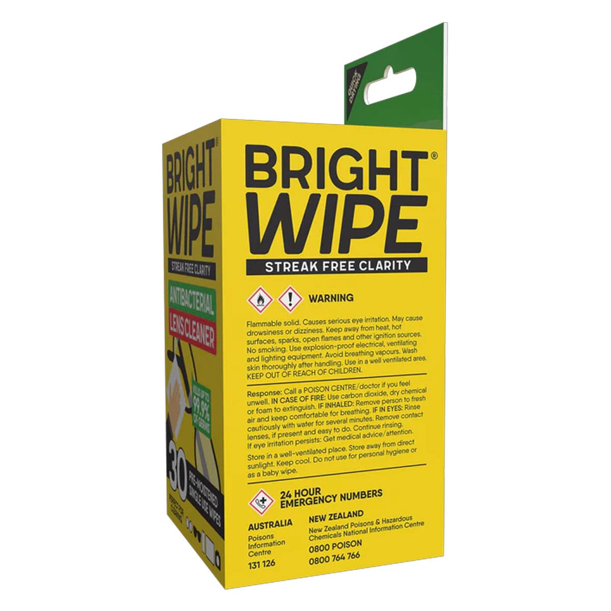 Bright Wipe Lens Wipe 30 Pack