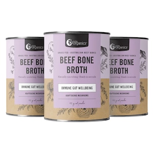 Nutra Organics Beef Bone Broth Adaptogenic Mushroom 125g 3 Pack
