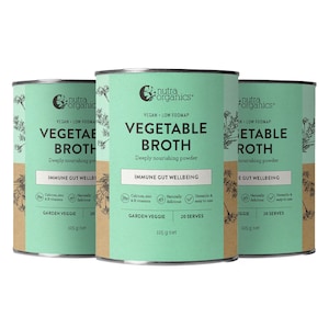 Nutra Organics Vegetable Broth Powder Garden Veggie 125g 3 Pack