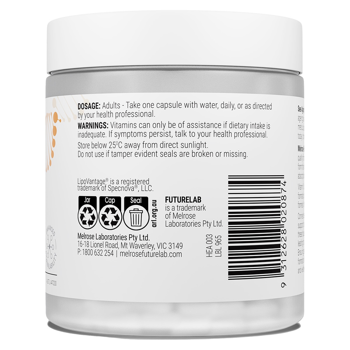 Melrose FutureLab Vitamin C Liposomal 30 Capsules