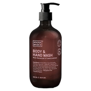 Noosa Basics Body & Hand Wash - Rose Geranium & Frankincense 500ml