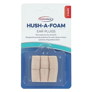 Surgipack Hush A Foam Ear Plugs 3 Pairs