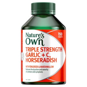 Nature's Own Triple Strength Garlic+C Horseradish 150 Tablets