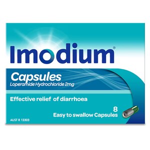 Imodium Capsules 2mg for Diarrhoea Relief 8 Capsules