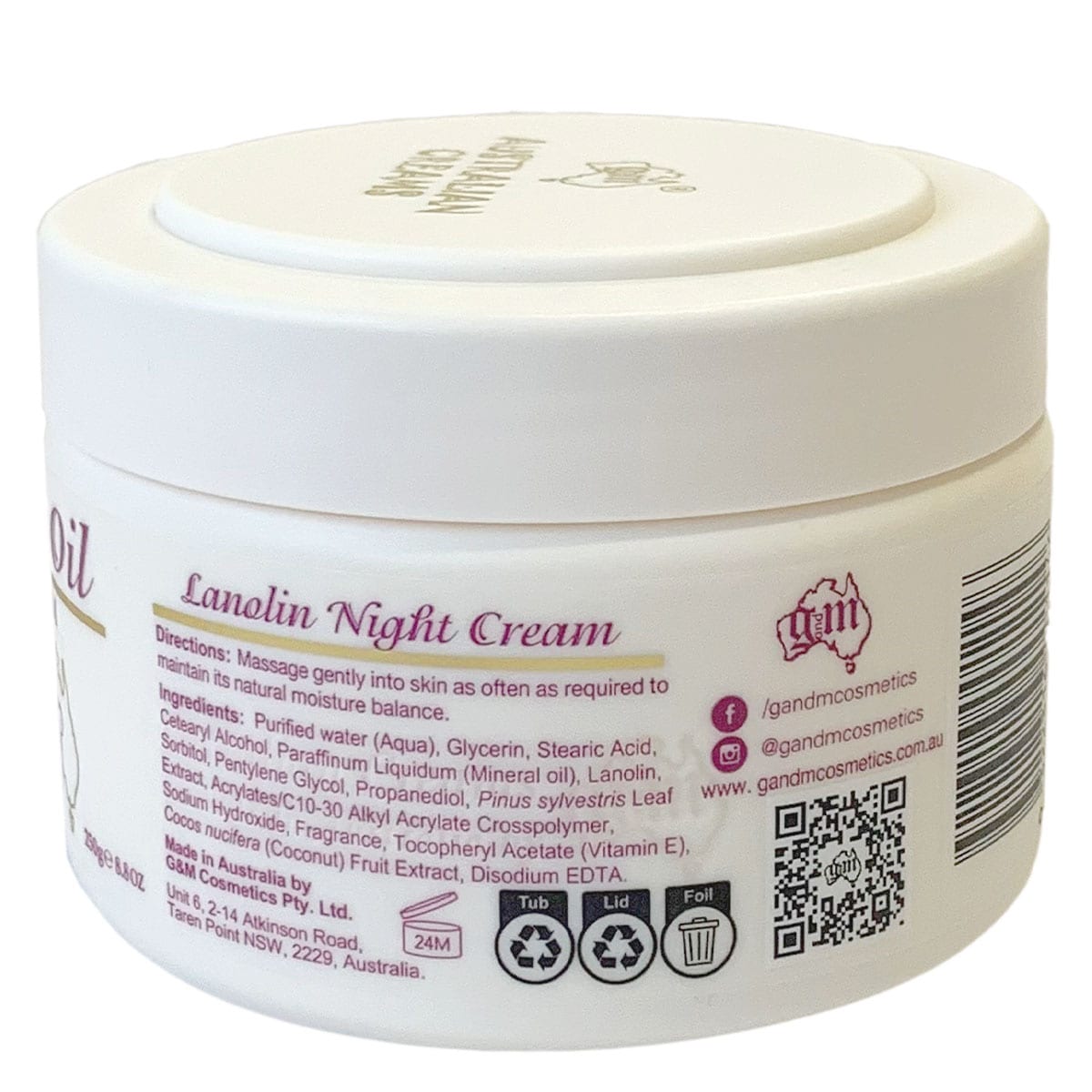 Australian Creams Lanolin Night Cream 250g