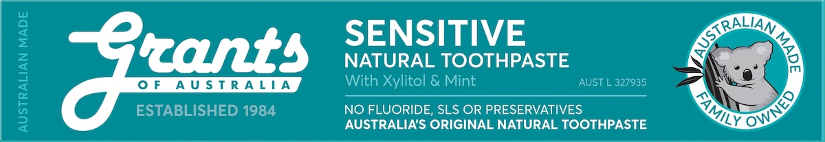 Grants Natural Toothpaste Sensitive Fluoride Free 100g