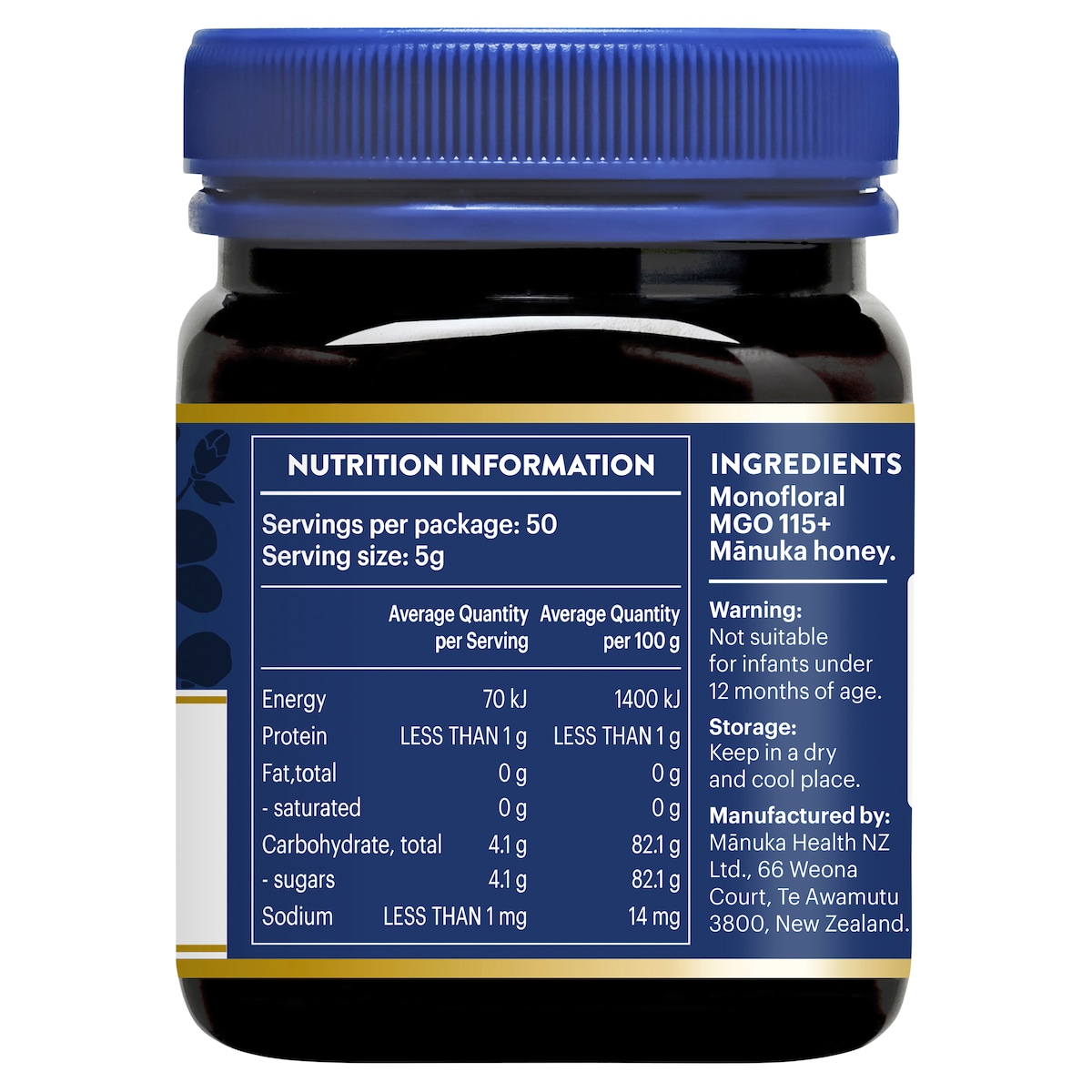 Manuka Health MGO 115+ UMF 6 Manuka Honey 250g