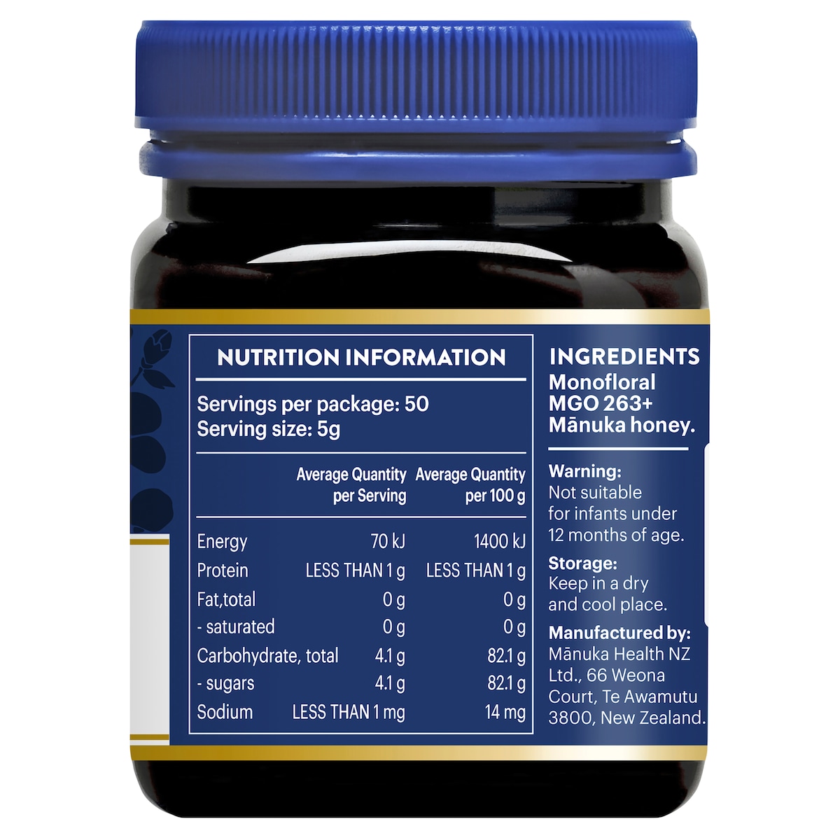 Manuka Health MGO 263+ UMF 10 Manuka Honey 250g