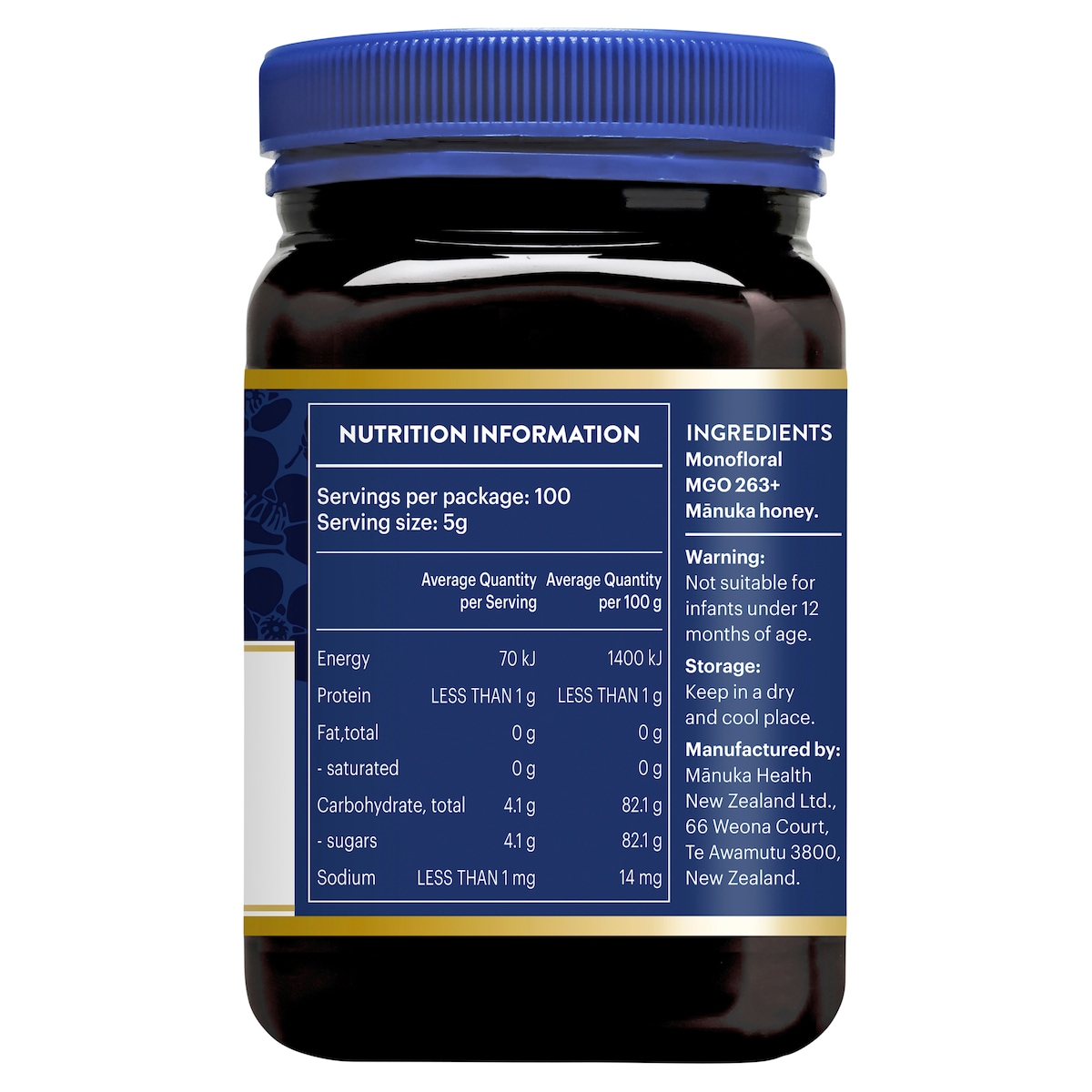 Manuka Health MGO 263+ UMF 10 Manuka Honey 500g