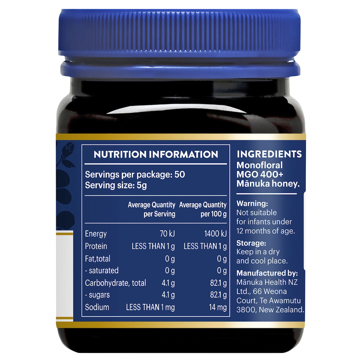 Manuka Health MGO 400+ UMF 13 Manuka Honey 250g