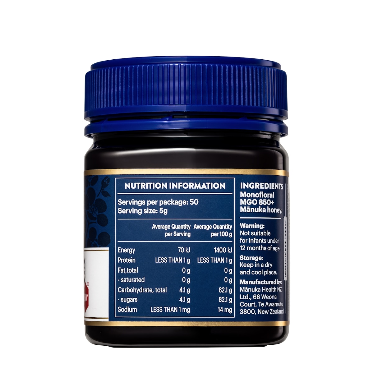 Manuka Health MGO 850+ UMF20+ Manuka Honey 250g