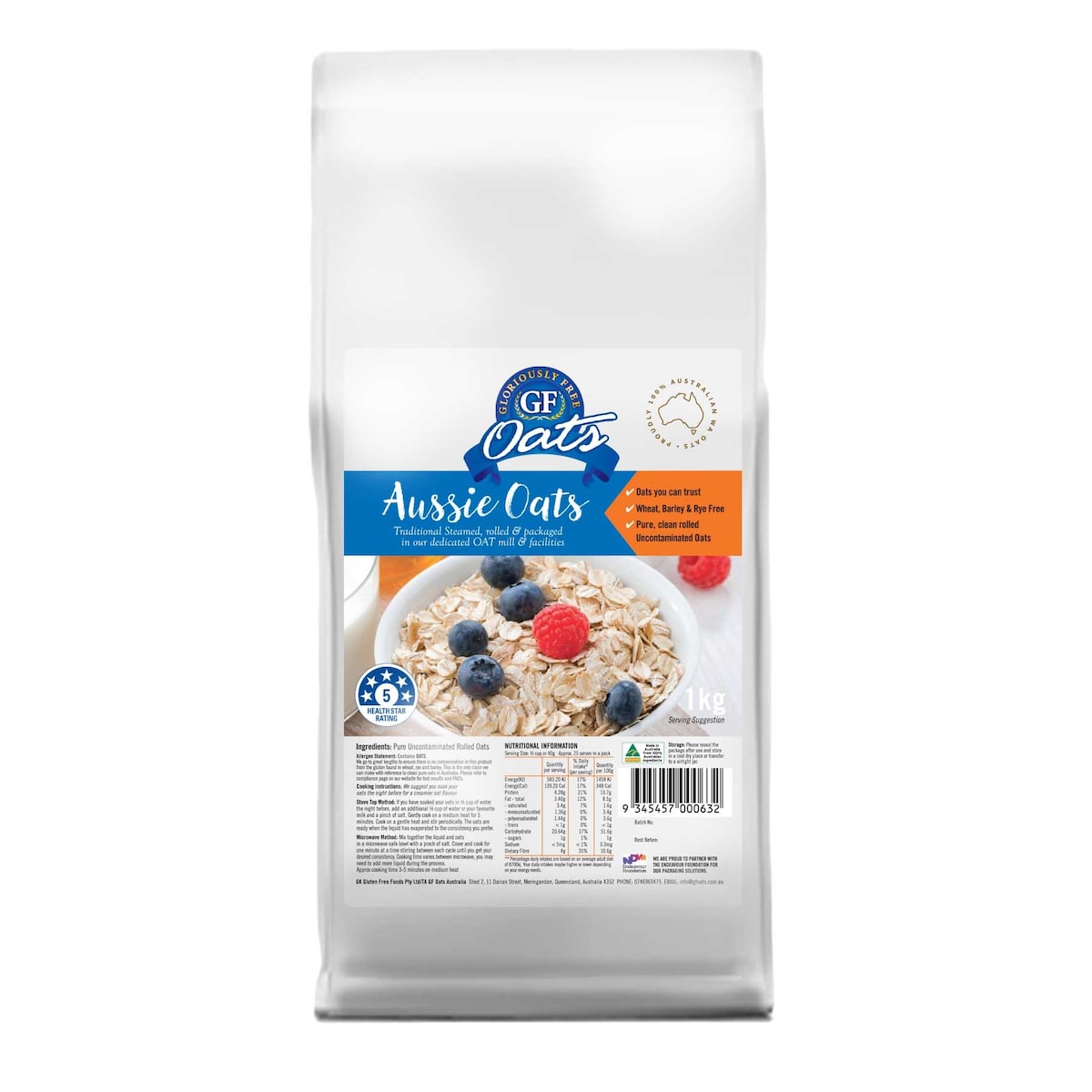 Gloriously Free Uncontaminated Oats 500g